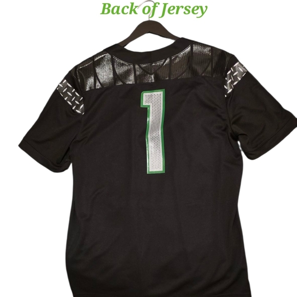 Nike Men's Black Jersey with Green Accents - Picture 5 of 5